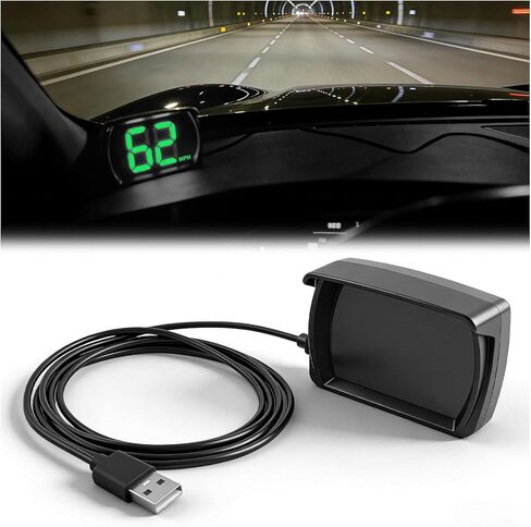 Digital Speedometer for Car with HD MPH Display,USB Plug & Play GPS Speedometer MPH with Large Font Display & Shading Plate,Portable Car Speedometers Displays for SUVs,Trucks in Kuwait