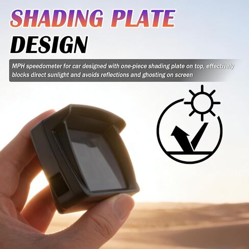 Digital Speedometer for Car with HD MPH Display,USB Plug & Play GPS Speedometer MPH with Large Font Display & Shading Plate,Portable Car Speedometers Displays for SUVs,Trucks in Kuwait