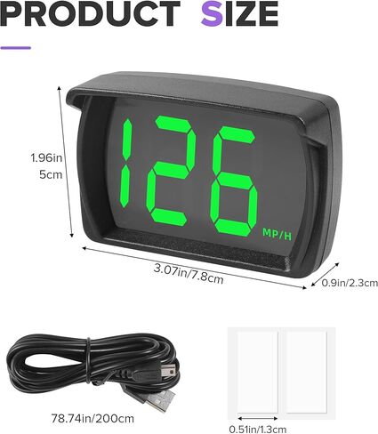 GPS Speedometer,Speedometer for Car,Car Accessories,Universal Automotive Speedometers with LED Large Font,Suitable for Golf Carts,Buses,Ships,Bicycles,Motorcycles,SUVs,ATVs,Pickup Trucks in Kuwait