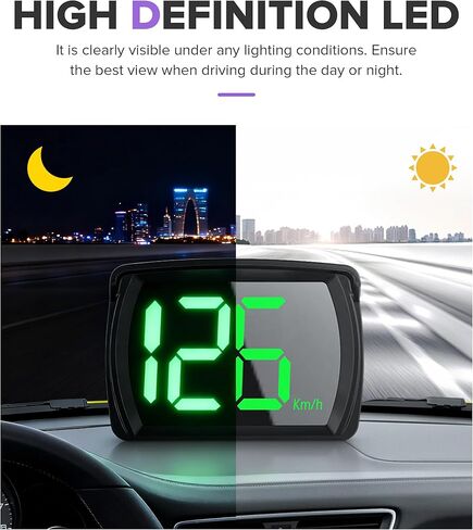 GPS Speedometer,Speedometer for Car,Car Accessories,Universal Automotive Speedometers with LED Large Font,Suitable for Golf Carts,Buses,Ships,Bicycles,Motorcycles,SUVs,ATVs,Pickup Trucks in Kuwait