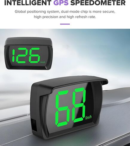GPS Speedometer,Speedometer for Car,Car Accessories,Universal Automotive Speedometers with LED Large Font,Suitable for Golf Carts,Buses,Ships,Bicycles,Motorcycles,SUVs,ATVs,Pickup Trucks in Kuwait