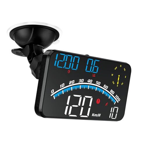 Dyno Racing 5.5" Digital Display Guage HUD Head Up Display GPS Speedometer,Speed, Fatigue Driving, Acceleration Tome,Driving Distance,Longitude,Latitude,Speed Alarm USB Power in Kuwait