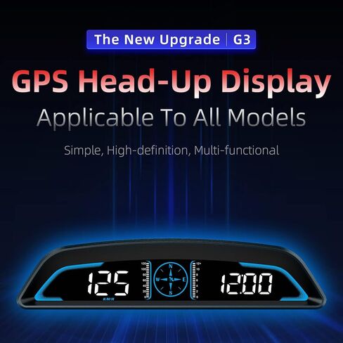 Digital GPS Speedometer HUD for Cars, 5.5" Large LCD Display with MPH/KMH, Overspeed & Fatigue Driving Alerts, Trip Meter, Auto Brightness, USB Plug & Play Universal Head Up Display for All Vehicles in Kuwait