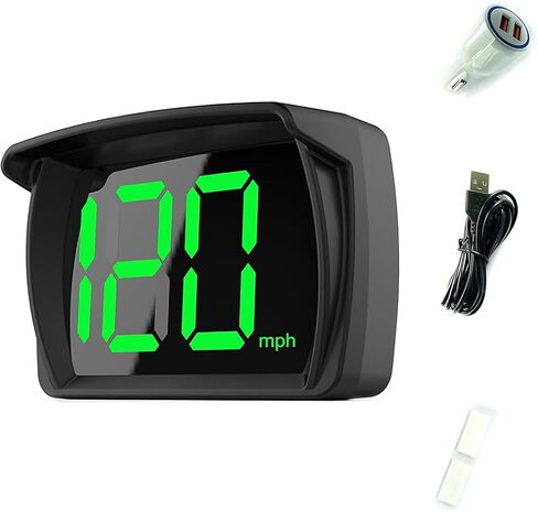 Speedometer HUD for Cars Trucks Motorcycles USB Plug & Play Digital MPH Speed Meter Head Up Display, GPS Speedometer, in-Vehicle HUD Head-up Display with Shading Plate Car Charger Adapter in Kuwait