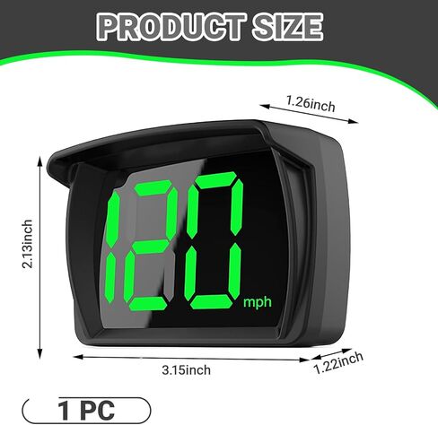 Speedometer HUD for Cars Trucks Motorcycles USB Plug & Play Digital MPH Speed Meter Head Up Display, GPS Speedometer, in-Vehicle HUD Head-up Display with Shading Plate Car Charger Adapter in Kuwait