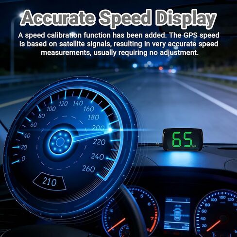 Speedometer HUD for Cars Trucks Motorcycles USB Plug & Play Digital MPH Speed Meter Head Up Display, GPS Speedometer, in-Vehicle HUD Head-up Display with Shading Plate Car Charger Adapter in Kuwait