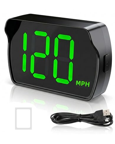 GPS Digital Speedometer for Car MPH, Heads up Display for Car, USB Cable Plug and Play, Automatic Brightness Adjustment, Speed Display for Drivers Golf Cart Truck SUV All Vehicles, LED Font Display in Kuwait