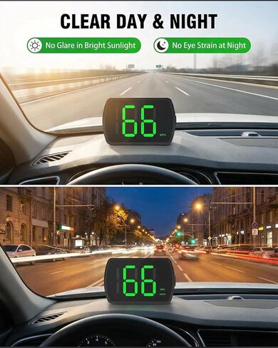 GPS Digital Speedometer for Car MPH, Heads up Display for Car, USB Cable Plug and Play, Automatic Brightness Adjustment, Speed Display for Drivers Golf Cart Truck SUV All Vehicles, LED Font Display in Kuwait