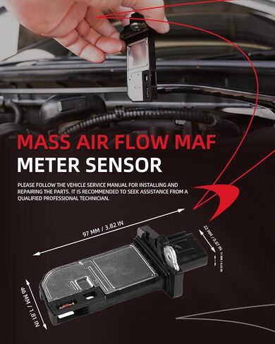 Fordnova Mass Airflow Sensor MAF Mass Air Flow Sensor Meter Compatible with 2011-2019 Ford F-150 F150 F-250 F-350 E-350 Super Duty Explorer Fusion Mustang Taurus Lincoln MKS MKT Navigator in Kuwait