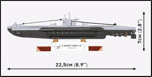 مجموعة COBI التاريخية، القارب U-Boat VIIB U-47 من الحرب العالمية الثانية، 165 قطعة in Kuwait