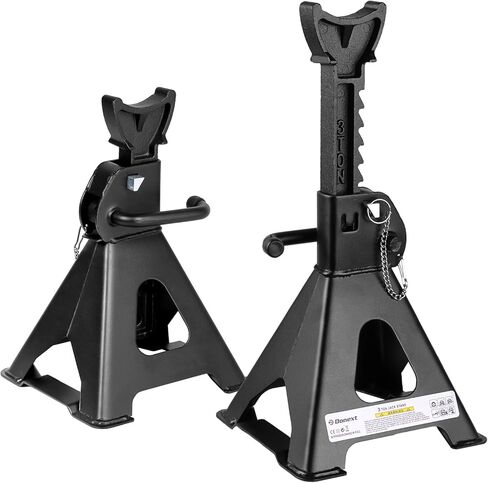 Jack Stands 3 Ton (6,500 lb) Capacity Steel, 1 Pair Red Lifting Stand Adjustable Jack Stands in Saudi Arabia