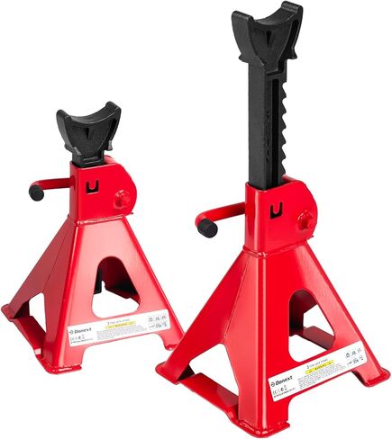 Jack Stands 3 Ton (6,500 lb) Capacity Steel, 1 Pair Red Lifting Stand Adjustable Jack Stands in Saudi Arabia