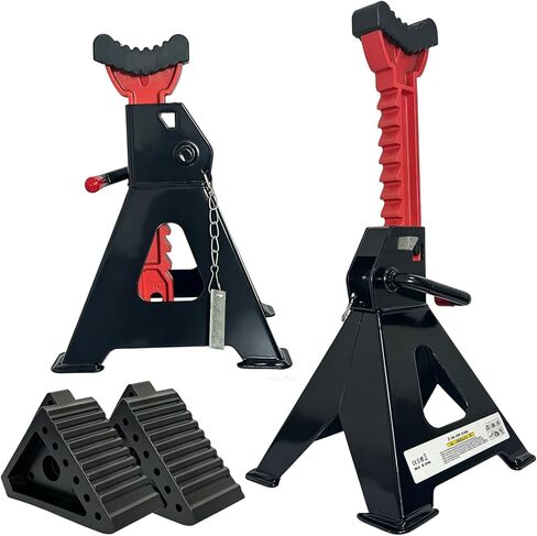 HENBOW Jack Stands,3 Ton(6600 Lbs) Capacity Car Jack Stand with Lock Pin,11.02"-16.14" Adjustable Height for Cars Trucks,Garage, SUV, UTV/ATV,1 Pair,Black in Saudi Arabia
