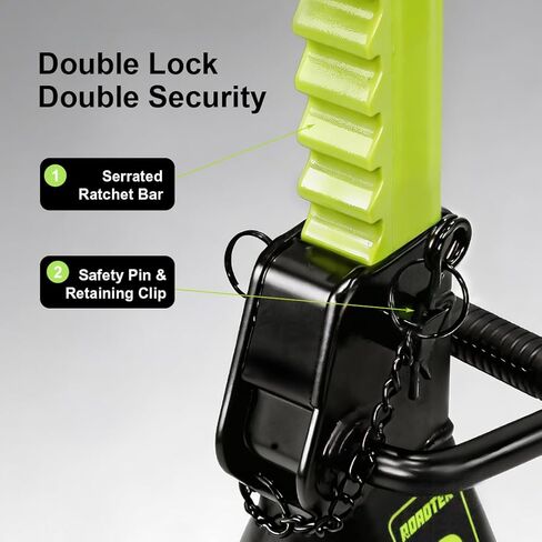 Jack Stands, 3 Ton (6,000 lbs) Heavy Duty Car Jack Stands with Seamless Round Steel Base, 10.8"-16.6" Adjustable with Double Locking, for Lifting SUV, Truck, and Car, 1 Pair in Kuwait