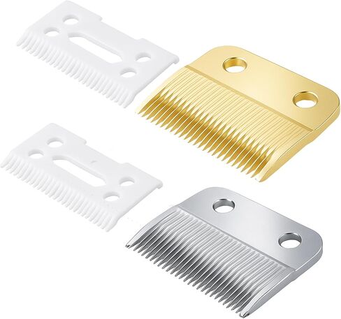 Clippers Blades Replacement Compatible with Wahl 30-15-10(#1037-400),Professional Animal Standard Adjustable Blade Set,Ceramic Dog Blade Set,2 Set(Gold/Silver) in Saudi Arabia