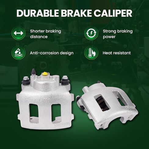 MOCA 2x Front Brake Calipers w/Bracket Compatible with 1991-1995 & 1997-2006 for Jeep Wrangler, 1997-2006 TJ, 1990-2001 Cherokee, 1993-1998 Grand Cherokee 4.0L in Kuwait