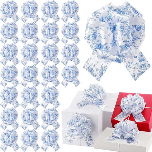 Riceshoot 60 Pcs Easter Large Pull Bows Ribbon Gift 6 Inch Gift Wrapping Bows for Valentines Spring Mother's Day Presents Wedding Birthday Party Basket Holiday Decor in Saudi Arabia