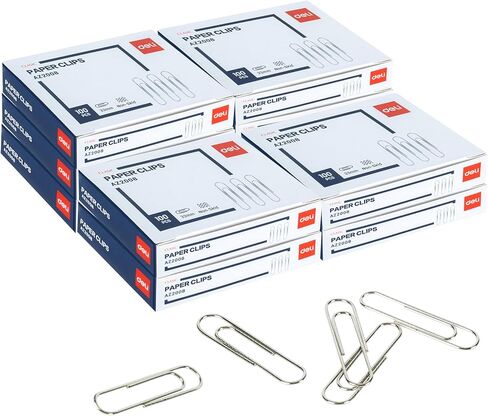 Deli #1 Nonskid Paper Clips, 1000 Medium Paper Clips, 10 Boxes of 100 Each, Silver in Saudi Arabia