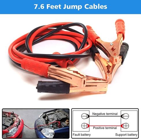 STDY Car Roadside Emergency Kit, Vehicle Truck Safety Road Side Assistance Kits Auto Accessory, with Jumper Cables, Tow Rope, Reflective Triangle, Tire Pressure Gauge, etc in Kuwait