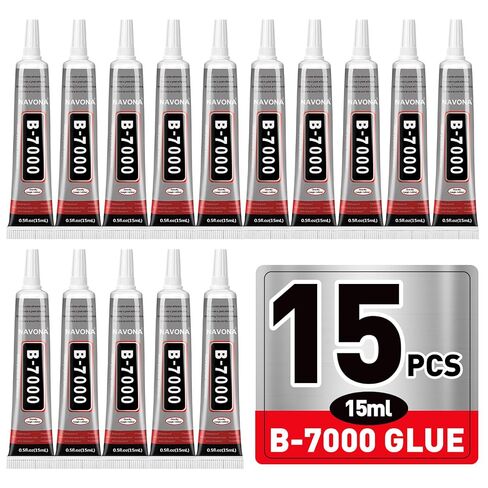 15 قطعة 15 مل B7000 غراء شفاف مع طرف دقيق، غراء مبهر، أصماغ فائقة، غراء حجر الراين للأظافر، أصماغ الحرف اليدوية، صناعة المجوهرات، فن الأظافر، DIY، المكياج، الأحذية in Kuwait