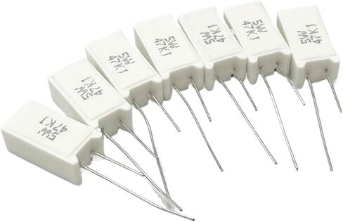 5PCS Vertical cement resistance SQM 5W 0.05~100K ohm 5% 0.1R 0.15R 0.22R 0.25R 0.39R 0.47R 1R 10RJ 100R 150R Ceramic resistor(100K) in Kuwait