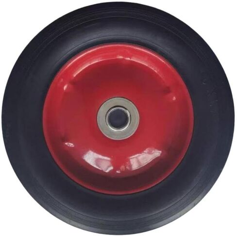 2 Pieces Replacement Wheels Heavy Duty Solid Rubber Tires with Ball Bearing Hand Truck Wheels for Shopping Cart Suitable for in Kuwait