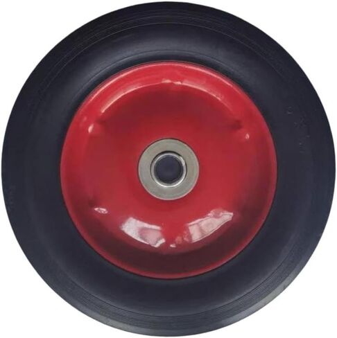 2 Pieces Replacement Wheels Heavy Duty Solid Rubber Tires with Ball Bearing Hand Truck Wheels for Shopping Cart Suitable for in Kuwait