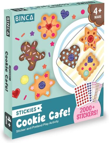 مجموعة أنشطة BINCA Stickies Dot Art - مقهى البسكويت، أكثر من 2000 ملصق، لعب تظاهري خالٍ من الفوضى، فن الملصقات المنقطة DIY للأطفال الصغار، أنشطة سفر الأطفال، مجموعات الحرف اليدوية والهدايا للأولاد والبنات الذين تتراوح أعمارهم بين 4،5،6،7 in Kuwait