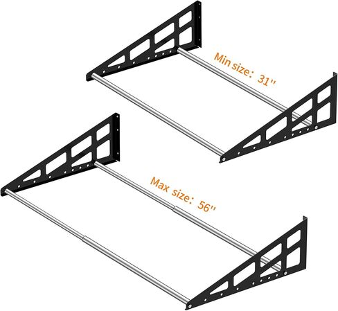 Tire Rack Wall Mount,Heavy Duty Adjustable 31"-56" Tire Storage Rack, Wheel Racks for Garage with Telescopic Rods, Hanging Garage in Kuwait