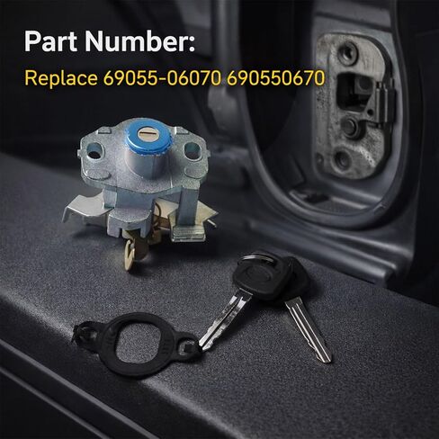 Trunk Lock Cylinder Compatible with Camry 2007-2011, Key Cylinder for Trunk Car Door Locks, Replace 69055-06070 6905506070 in Kuwait