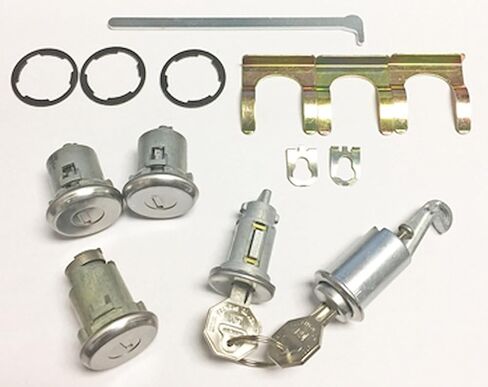 JEGS 18225 Ignition Door Trunk & Glovebox Lock Set 1967 Chevy Camaro for Models in Kuwait