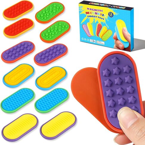 Fidget Toys，for Kids & Adults,Textured Sensory Toys for Autism ADHD Anxiety,Small Fidget Gifts for Office Desk / Travel Classroom Must Haves in Kuwait