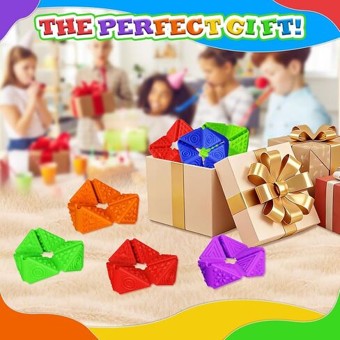 Fidget Sensory Toys for Kids - 6Pack Quiet Textures Sensory Flip Cube for ADHD, Anxiety & Stress Relief, Non-Toxic Durable Desk Fidgets for Classroom, Home & Travel, for Toddlers & Teens in Kuwait