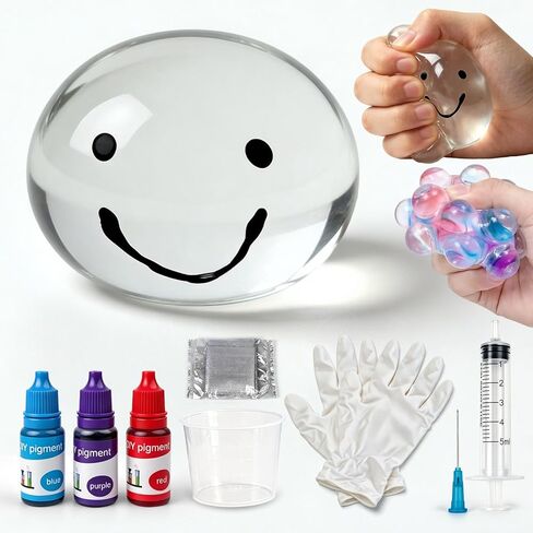 Pimple Popping Toy, Squishy Toys Stress Relief Squeeze Toy – Large Reusable Silicone Pimple Popper Fidget Toy Set, Soft Sensory Toy for Adults, ASMR Satisfying Play ( Crystal Bubble Ball) in Saudi Arabia