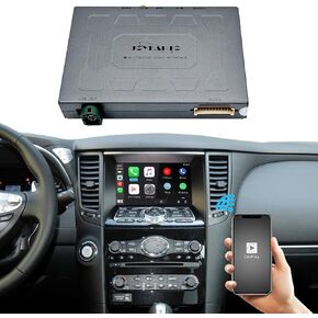 Wireless CarPlay Android Auto Retrofit Decoder for Infiniti QX70 Q70 Low(2017-2019MY) G35 FX35 FX50(2009-2012MY) EX25 EX35(2010-2013), Module Support Mirrorlink, USB Play Rear Camera WZIN-3 in Saudi Arabia