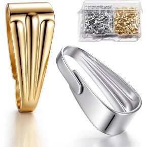 200 Pcs Pinch Bail for Jewelry Making Necklace Pendant Clasps Connectors Pinch Clip for Necklace DIY, 8.5 x 3.5 mm in Kuwait