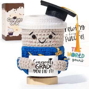 Graduation Gift 2026, Crochet Graduation Coffee Plush for Her Him, Congrats Grad Gift with Handmade Knitted Coffee Doll, Cute Graduation Keepsake for College High School Graduate Class of 2026 in Kuwait
