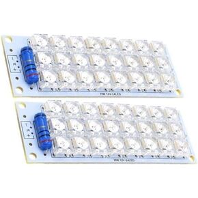 2 قطعة لوحة إضاءة LED حمراء 12 فولت، 24 قطعة مصابيح LED لسمكة البيرانا، 2 وات، 79 × 28 × 10 مم، لإضاءة المركبات والبحرية in Kuwait