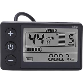 شاشة LCD S866، مقياس ABS مقاوم للماء مع قابس SM، لمقود الدراجة الكهربائية 24 فولت 36 فولت 48 فولت 22.2 مم in Kuwait