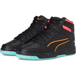 حذاء رياضي متوسط ​​من PUMA Rebound Layup، Alpine Snow Black-Toasted Almond، مقاس 5 US للأطفال الكبار in Saudi Arabia