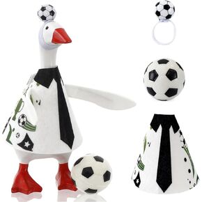 2026 World Cup Soccer Desk Goose Outfits 7 Inch, Desk Goose Outfits Felt Costume with Soccer, World Cup Decoration for Desktop Goose Statues, Gifts for Soccer Lovers (Star) in Saudi Arabia