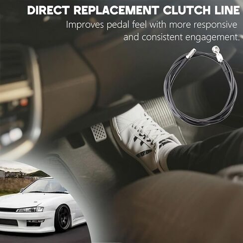 خط القابض متوافق مع Nissan 240SX S13 S14 LHD مضفر من الفولاذ المقاوم للصدأ مباشرة in Kuwait