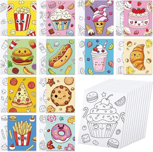 Louise Maelys Pre Drawn Canvas to Paint for Boys Girls - 12 Packs Animal Theme Pre-Stretched Canvas Panels (8x10 inch),Pre Printed Painting Canvas Kit for Beginners, Party Favor in Kuwait
