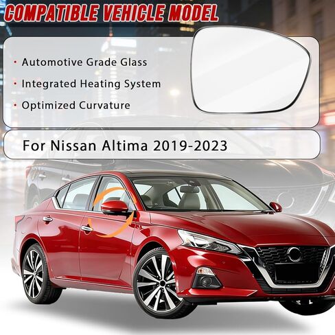Right Passenger Side Heated Mirror Glass for Nissan Altima 2019-2022,Automotive Exterior Mirror Replacement for Nissan Altima 2019 2020 2021 2022 Rear View Mirrors Glass with Power Heated in Saudi Arabia