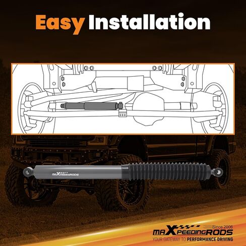 مثبت التوجيه maxpeedingrods لسيارة Ford F-250 F-350 F-450 F-550 Super Duty 4WD 2011-2024، إصدار G1 مثبط التوجيه in Kuwait