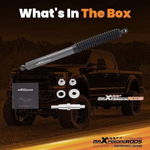 مثبت التوجيه maxpeedingrods لسيارة Ford F-250 F-350 F-450 F-550 Super Duty 4WD 2011-2024، إصدار G1 مثبط التوجيه in Kuwait