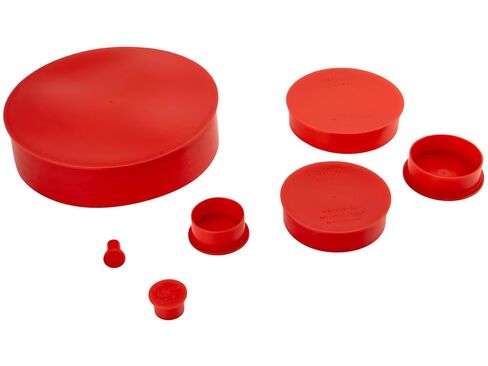 Caplugs EC-20 EC Series – Plastic Cap for Threaded Connectors, 100 Pack, Red LD-PE, Nominal Thread Size 1-1/4" Flanged, Protective Closures, Dirt and Moisture Seals, Finishing, Masking (99394481) in Saudi Arabia