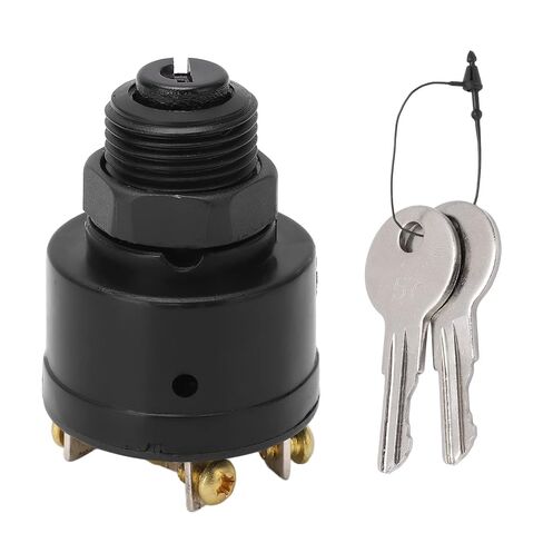 Ignition Key Switch, Heavy Duty 390133 6 Screw with 2 Keys for Inboard Outboard Powered Boats in Kuwait