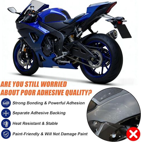 Fuel Tank Pads for YZF R7 with Strong Adhesive - Motorcycle Anti-Slip Fuel Tank Pad Tank Protectors Accessories for YZF R7 2021 2022 2023 2024 2025 in Kuwait