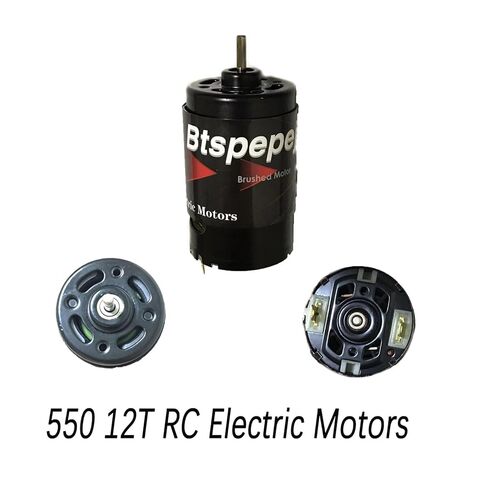 550 12T RC محركات كهربائية DC محرك ناعم Btspepejoy محرك عزم دوران عالي RC محرك ناعم لقارب RC DIY ألعاب طائرة نموذج هواية التحكم عن بعد سفينة بحرية للسيارة (أسود) in Saudi Arabia